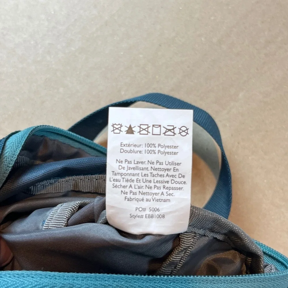 Eddie Bauer Teal Blue Crossbody Bag Travel Messenger Organizer EBB1008